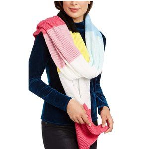 INC Twisted Rib Colorblocked Muffler Scarf (666)